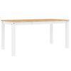 vidaXL Table &agrave; manger Panama blanc 160x80x75 cm bois massif de pin