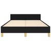 vidaXL Cadre de lit sans matelas noir 120x190 cm tissu
