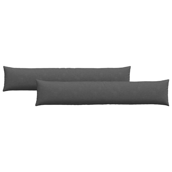 vidaXL Coussins de canapé 2 pcs Gris foncé 200 x 40 cm