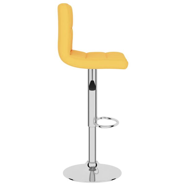 vidaXL Tabouret de bar Jaune moutarde Tissu