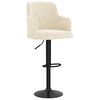 vidaXL Tabourets de bar lot de 2 cr&egrave;me velours