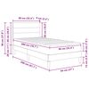 vidaXL Cadre de lit Noir 90 x 200 cm Polyester