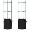 vidaXL Cage &agrave; tomates avec sac &agrave; plantes 2 pcs 116 cm acier et PP