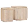 vidaXL Ensemble de Tables de Chevet Artisanales 2 pc Blanc