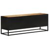 vidaXL Meuble TV 110x30x40 cm bois massif de manguier brut et fer