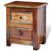 vidaXL Table de chevet avec 2 tiroirs Bois massif recycl&eacute;