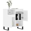 vidaXL Buffet Blanc brillant 60x35x70 cm Bois d'ing&eacute;nierie