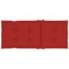 vidaXL Chaises de jardin lot de 2 avec coussins rouge Teck massif