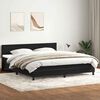 vidaXL Sommier &agrave; lattes de lit avec matelas et LED noir 200x220 cm velours