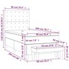vidaXL Sommier &agrave; lattes de lit et matelas Gris clair 90x200 cm Velours
