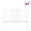 vidaXL Cl&ocirc;ture de jardin WOERDEN 6 pc 10,2 x 0,8 m Blanc