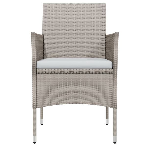 vidaXL Ensemble &agrave; manger de jardin coussins 9 pcs Beige/noir