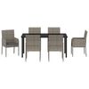 vidaXL Ensemble de salle &agrave; manger pour jardin 7 pcs Gris polyrotin
