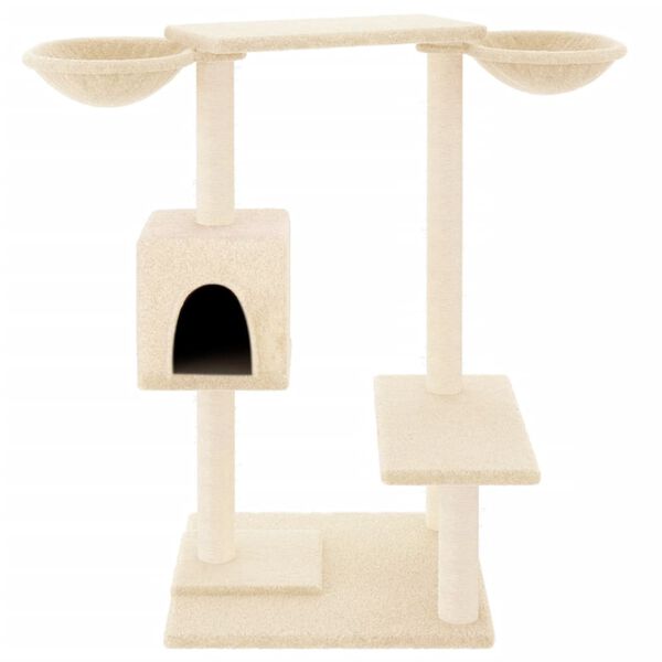 vidaXL Arbre à chat avec griffoirs crème 82 cm