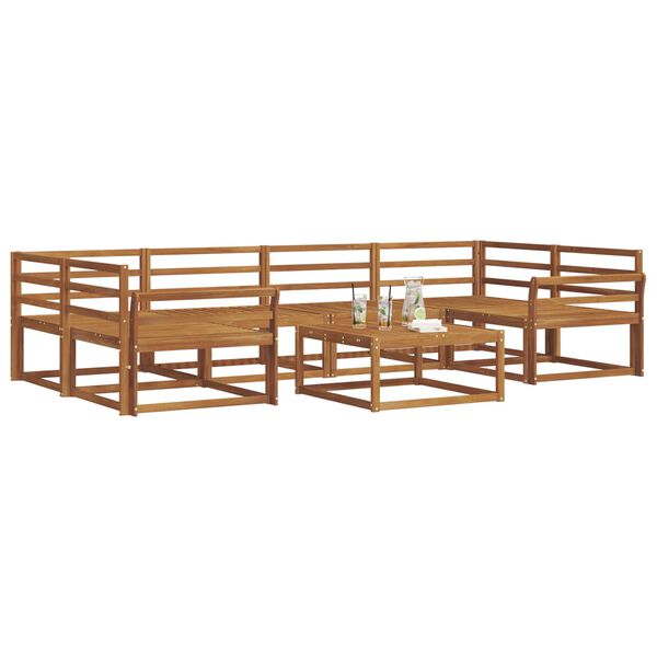 vidaXL Ensemble de canap&eacute;s d'ext&eacute;rieur 7 pcs Naturel