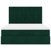 vidaXL Cadre de lit ottoman avec matelas vert fonc&eacute; 140x190 cm velours