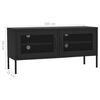 vidaXL Meuble TV Noir 105x35x50 cm Acier