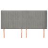 vidaXL T&ecirc;te de lit avec oreilles Gris clair 163x16x118/128 cm Velours
