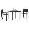 vidaXL Ensemble de salle &agrave; manger pour jardin 5 pcs Noir