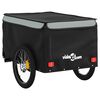 vidaXL Remorque de v&eacute;lo noir et gris 30 kg fer