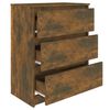 vidaXL Buffet Ch&ecirc;ne fum&eacute; 60x35x76 cm Bois d'ing&eacute;nierie