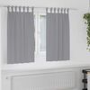 vidaXL Rideaux occultants avec anneaux 2 pcs Gris clair 140 x 140 cm