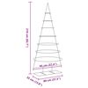 vidaXL Arbre de No&euml;l en m&eacute;tal pour d&eacute;coration noir 210 cm