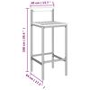 vidaXL Tabourets de bar lot de 4 gris r&eacute;sine tress&eacute;e et bois d'acacia