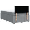 vidaXL Sommier &agrave; lattes de lit et matelas gris clair 120x190 cm tissu