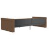 vidaXL Lit avec matelas et &eacute;clairage USB Marron Tissu 90x200 cm