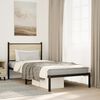 vidaXL Cadre de lit en m&eacute;tal sans matelas ch&ecirc;ne sonoma 80x200 cm
