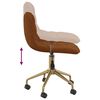 vidaXL Chaises pivotantes &agrave; manger lot de 2 marron velours