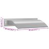 vidaXL Fontaine de piscine argent&eacute; 45x26x13 cm acier inoxydable
