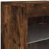 vidaXL Buffet avec lumi&egrave;res LED ch&ecirc;ne fum&eacute; 123x37x67 cm