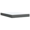 vidaXL Sommier &agrave; lattes de lit avec matelas Gris fonc&eacute; 140x190cm Tissu