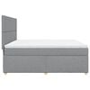 vidaXL Sommier &agrave; lattes de lit avec matelas Gris clair 180x200cm Tissu