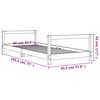 vidaXL Cadre de lit pour enfant 90x190 cm Bois de pin massif