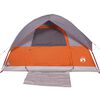 vidaXL Tente de camping &agrave; d&ocirc;me 3 personnes orange imperm&eacute;able