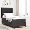 vidaXL Lit &agrave; ressorts avec matelas Noir 90 x 190 cm Velours