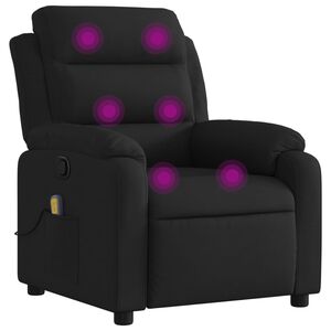 vidaXL Fauteuil inclinable de massage noir tissu