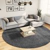vidaXL Tapis OVIEDO &agrave; poils courts anthracite &Oslash; 280 cm