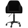 vidaXL Chaises pivotantes &agrave; manger lot de 6 noir velours