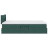 vidaXL Lit de Rangement avec matelas Vert fonc&eacute; 120 x 200 cm Velours