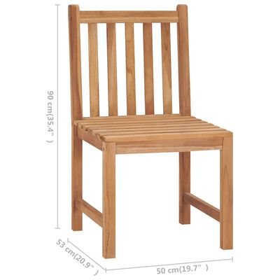 vidaXL Chaises de jardin lot de 6 avec coussins Bois de teck massif