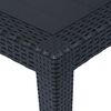 vidaXL Table de jardin Anthracite 150x90x72 cm Plastique Aspect rotin