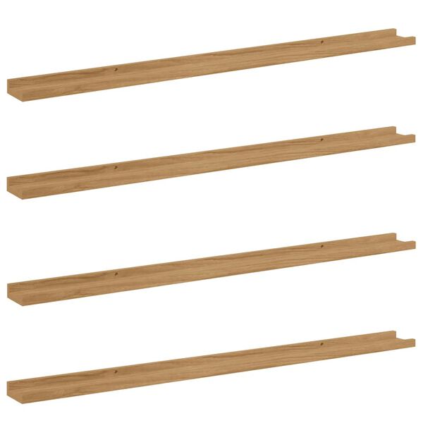 vidaXL &Eacute;tag&egrave;re Murale 4 pcs Marron 115 x 9 x 3 cm Bois d'ing&eacute;nierie