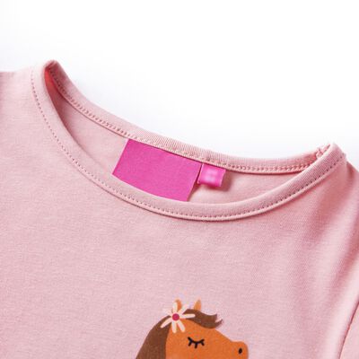 T-shirt enfants à manches longues rose clair 92