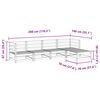 vidaXL Salon de jardin 5 pcs bois massif sapin de douglas