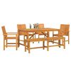 vidaXL Ensemble de salle &agrave; manger pour jardin 6 pcs Marron