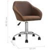 vidaXL Chaises pivotantes &agrave; manger lot de 6 marron tissu